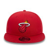 New Era NBA Miami Heat Rear Logo 9FIFTY Snapback Cap "Dark Red"